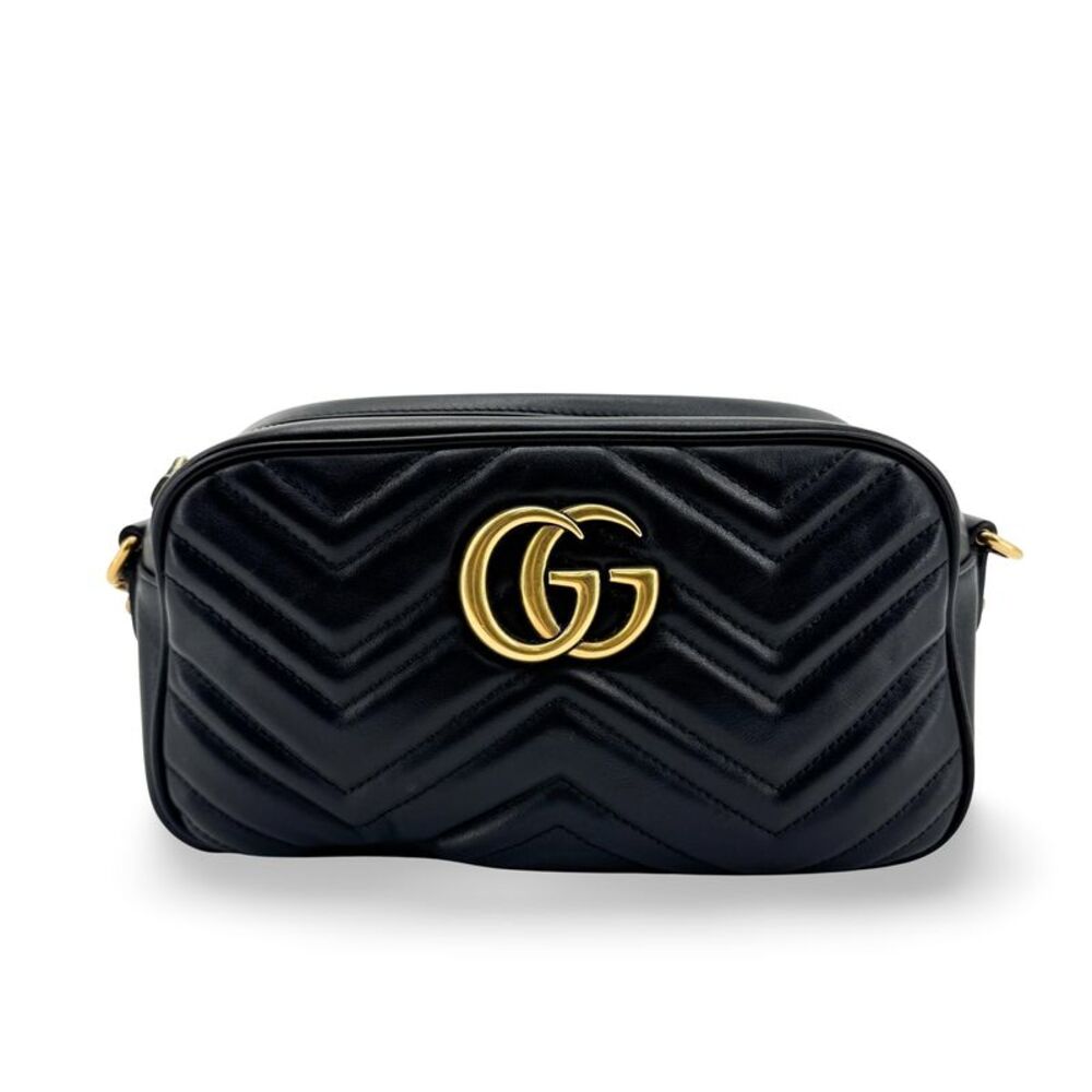 Gucci Gg Marmont Matelasse Leather Black Leather Shoulder Bag Bag